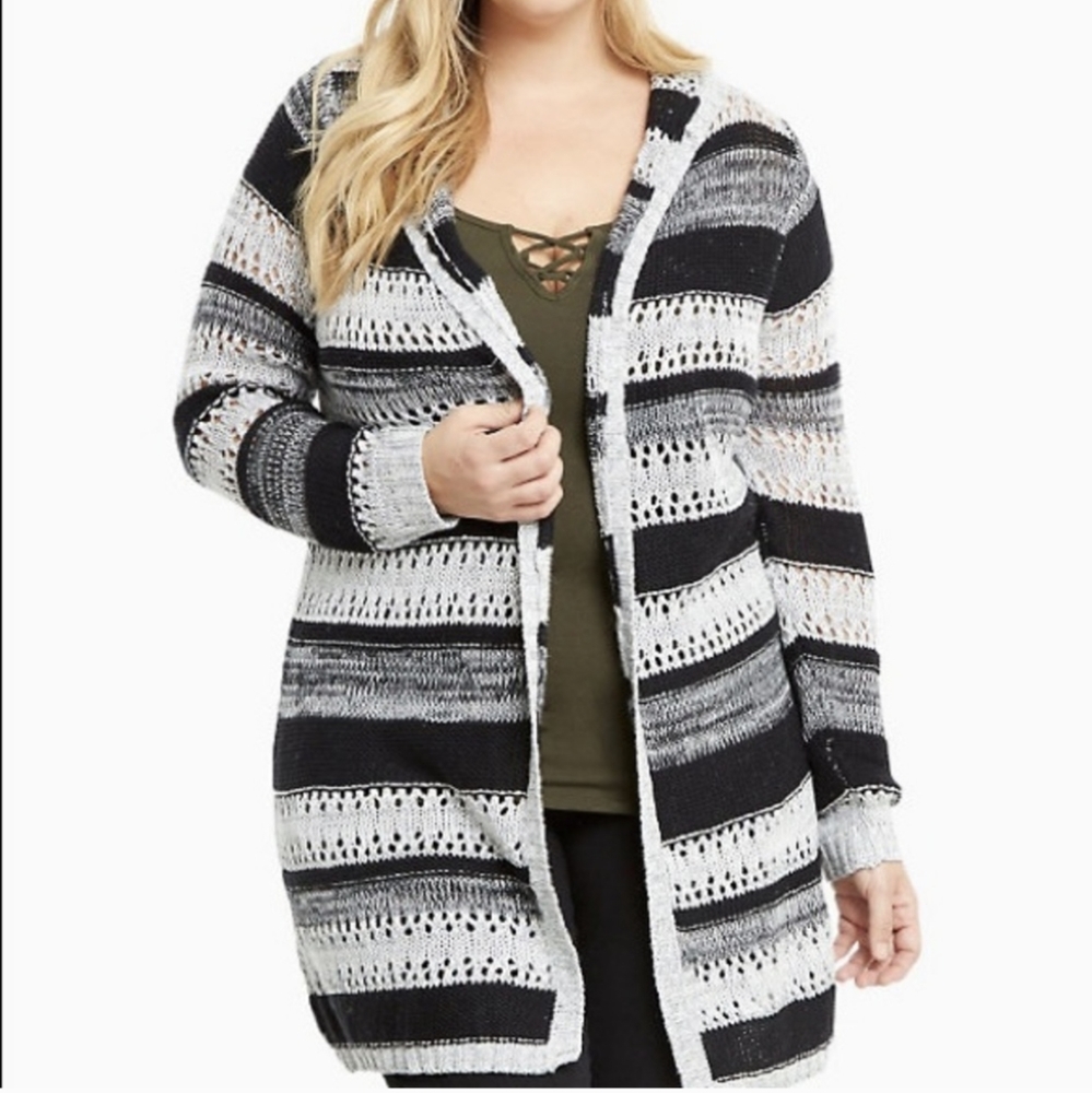 Torrid open-knit duster